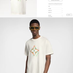 [S~XL]루이비통 모노그램 플라워 3D 그라디언트 프린트 티셔츠 1AGTRM
