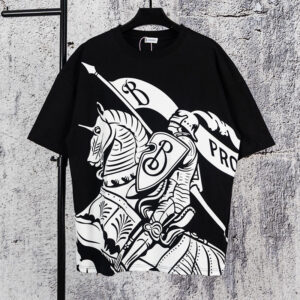 [S~XL]버버리 EKD 프린트 코튼 티셔츠 나이트 블랙