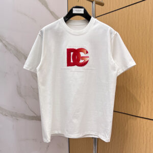 [M~2XL]돌체앤가바나 레드 DG 로고 크루넥 티셔츠 화이트