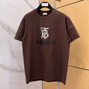 [M~2XL]버버리 TB로고 패치 코튼 티셔츠 브라운