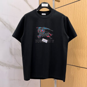 [M~2XL]버버리 스케치 나이트 로고 티셔츠 블랙