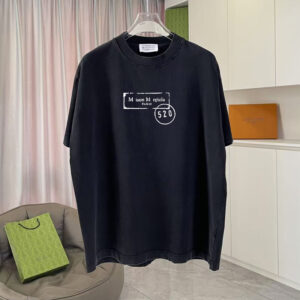 [S~2XL]메종마르지엘라 모멘트 넘버 반팔 티셔츠 블랙