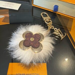 루이비통 Louis Vuitton 모노그램 퍼 플라워 키링