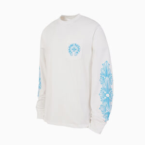 [S~XL]크롬하츠 블루 심플 홀스슈 롱슬리브 티셔츠 화이트
