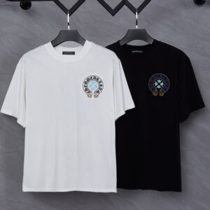 [S~XL]크롬하츠 아플리케 멀티컬러 자수 반팔 티셔츠 2color