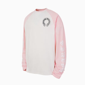 [S~XL]크롬하츠 산스크리트어 프린트 래글런 티셔츠 핑크