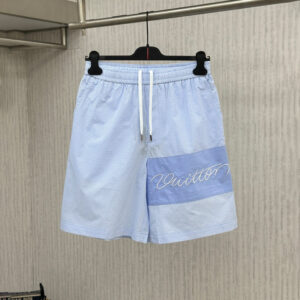 [S~XL]루이비통의 배색 자수로고 미니 체크 반바지