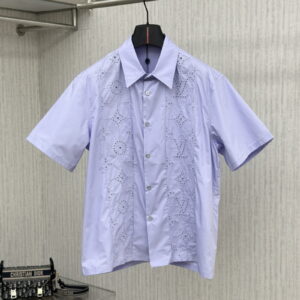 [S~XL]루이비통 엠브로이더드 쇼트 슬리브드 셔츠 1AJRBC