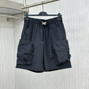 [M~2XL]프라다 빅포켓 카고 벨트 반바지 블랙