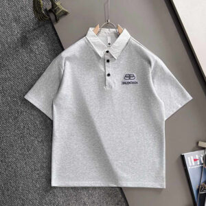 [M~4XL]발렌시아가 BB로고 셔츠 레이어드 티셔츠 멜란지