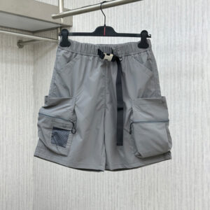 [M~2XL]프라다 빅포켓 카고 벨트 반바지 그레이