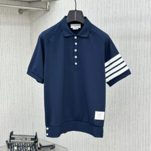 [M~3XL] 톰브라운의 시그니처 4-바 스트라이프 반팔 셔츠 네이비