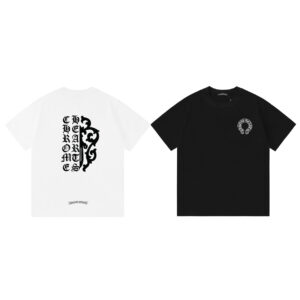[S~XL]크롬하츠 CH 하프 레터링 단검 프린트 티셔츠 2color