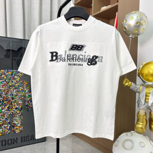 [S~XL]발렌시아가 스텐실 타입 미디엄 핏 티셔츠 2color