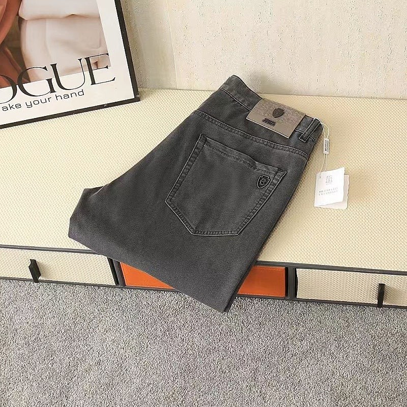 브루넬로 쿠치넬리 클래식 가먼트 다잉 데님 팬츠 - 이미지 5