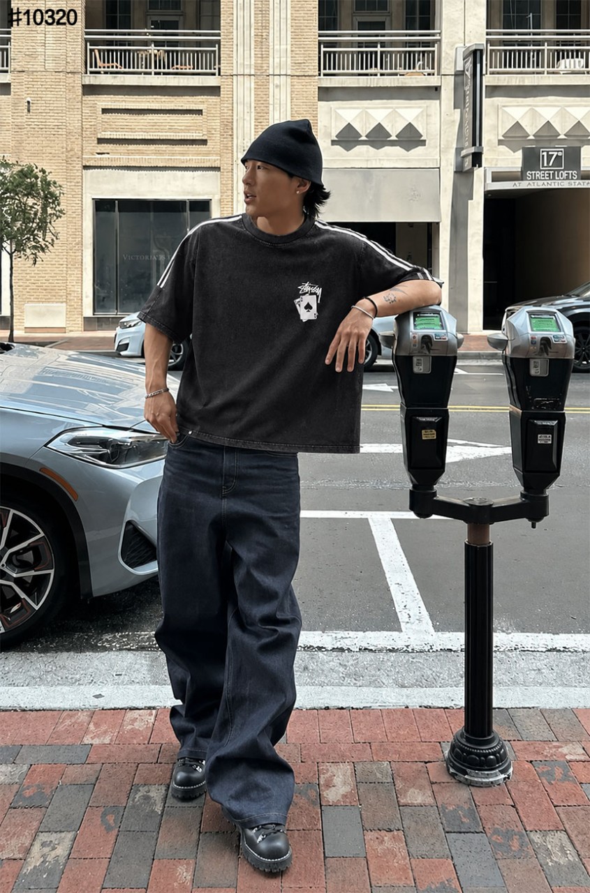 스투시 투라인 에이스 그래픽 피그먼트 워싱 반팔 티셔츠 - 이미지 5
