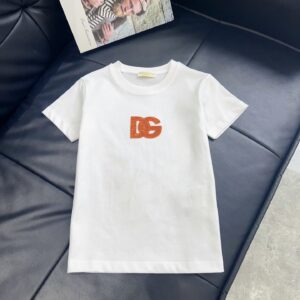 돌체앤가바나 키즈 DG 로고 자수 반팔 티셔츠